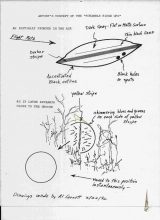 Kentucky UFO sighting. Illustration by Al Cornette.