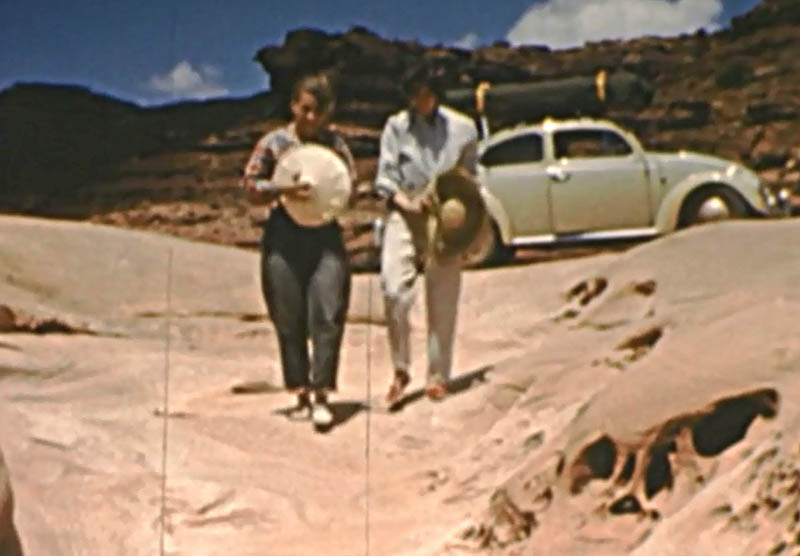 A still image from Charles Boothroyd's 8mm film, showing Jeannette and Dennise on the day of the incident.