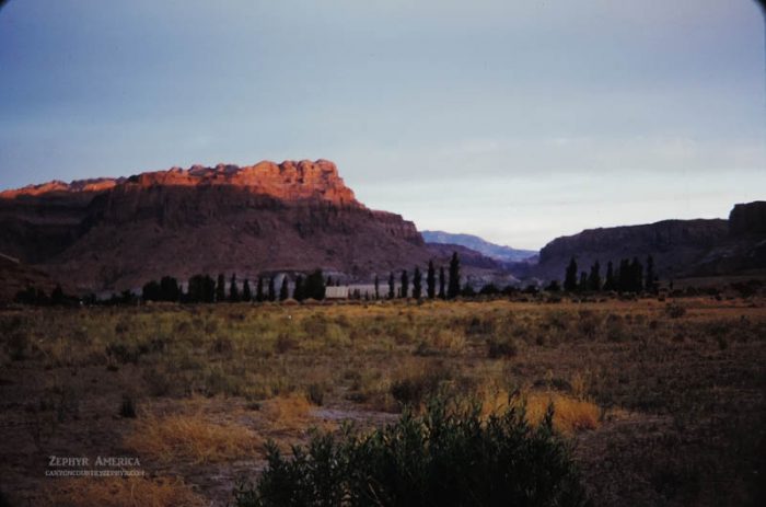 White Canyon. A view of Hite. June 1959. Photo by Charles Kreischer