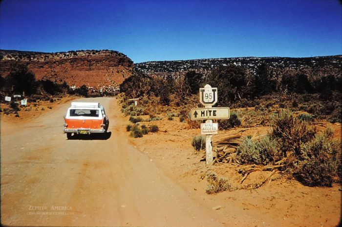 A sign for Hite. June 1959. Photo by Charles Kreischer
