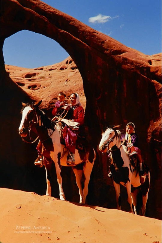 Moccasin Arch. Monument Valley. Photo by Edna Fridley. 1965