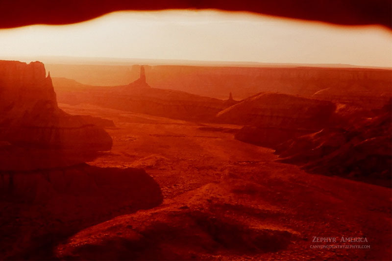 The Monument Valley Monoliths at Sunset. Photo by Edna Fridley. 1965